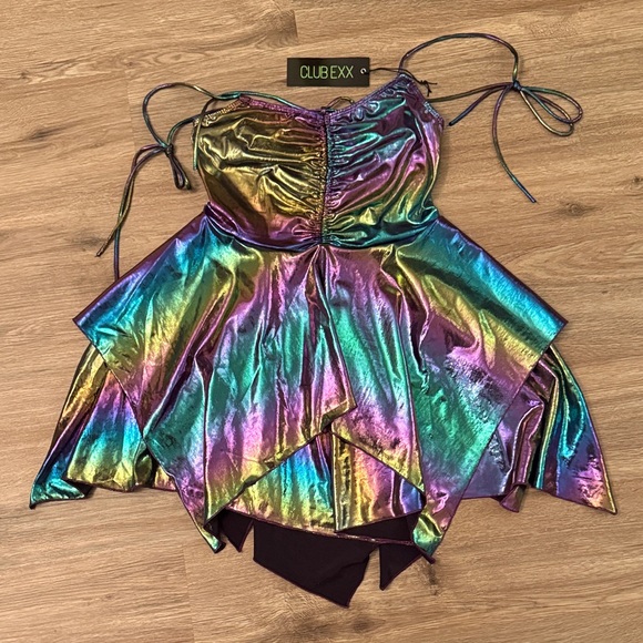 Club Exx Dresses & Skirts - Club Exx Multicolor Holographic Adult One Piece
